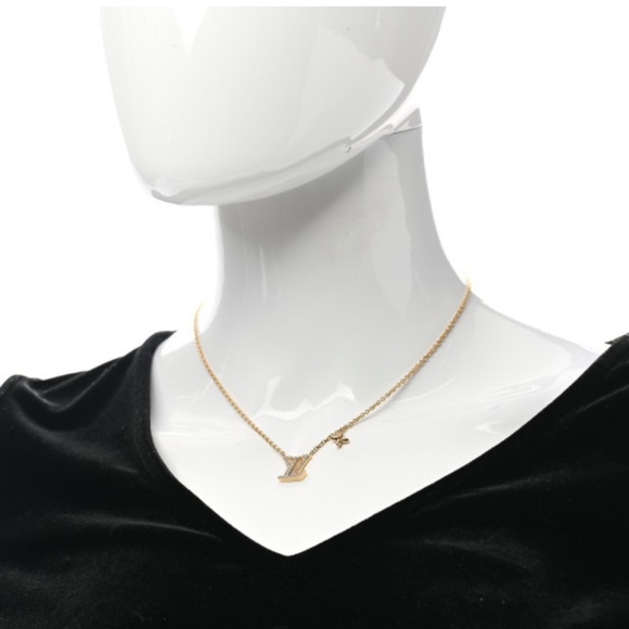 LOUIS VUITTON Metal Crystal LV Iconic Necklace - Picture 6 of 11